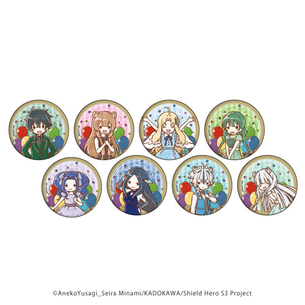 缶バッジ「盾の勇者の成り上がり Season 3」02/周年ver. レトロアートイラスト A 8個入りBOX[A3]《在庫切れ》