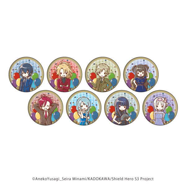 缶バッジ「盾の勇者の成り上がり Season 3」03/周年ver. レトロアートイラスト B 8個入りBOX[A3]《在庫切れ》