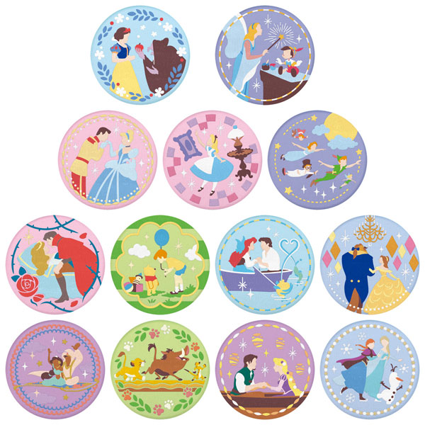 Disney Characters 刺繍缶バッジビスケット 12個入りBOX (食玩)[バンダイ]