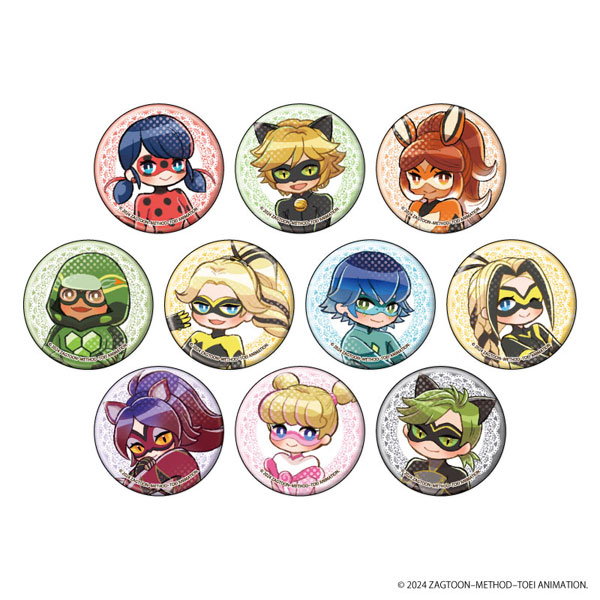 缶バッジ「ミラキュラス レディバグ＆シャノワール」06/POP Artイラスト 10個入りBOX[A3]《在庫切れ》