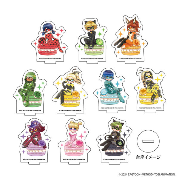 アクリルぷちスタンド「ミラキュラス レディバグ＆シャノワール」03/POP Artイラスト 10個入りBOX[A3]《在庫切れ》