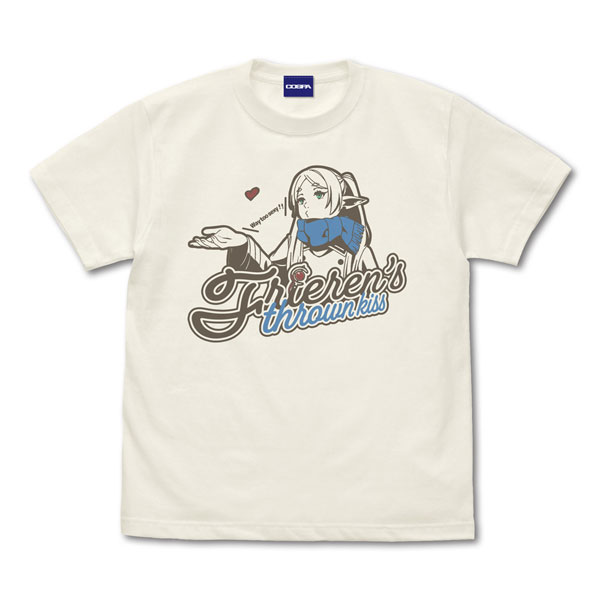 葬送のフリーレン フリーレンの投げキッス Tシャツ/VANILLA WHITE-S[コスパ]