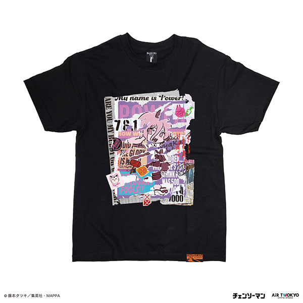 TVアニメ『チェンソーマン』ストリートアートTシャツ(パワー) ブラック