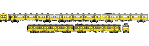 TW-101SF 国鉄101系黄色5号基本5両セットF(総武緩行線)[トラムウェイ 