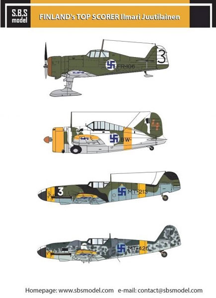 1/72 フィンランド空軍撃墜王 イルマリ・ユーティライネン特集