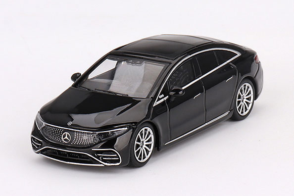 1/64 メルセデス ベンツ EQS 580 4MATIC ブラック(左ハンドル)[MINI GT]