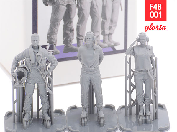 【ジャンク品】E.T.MODEL1/48現用アメリカ空軍グランドクルー地上整備員/F-35Aパイロット、地上誘導員(４体） 1/48 現用 アメリカ空軍 グランドクルーセットVol.1 地上整備員/F-35A