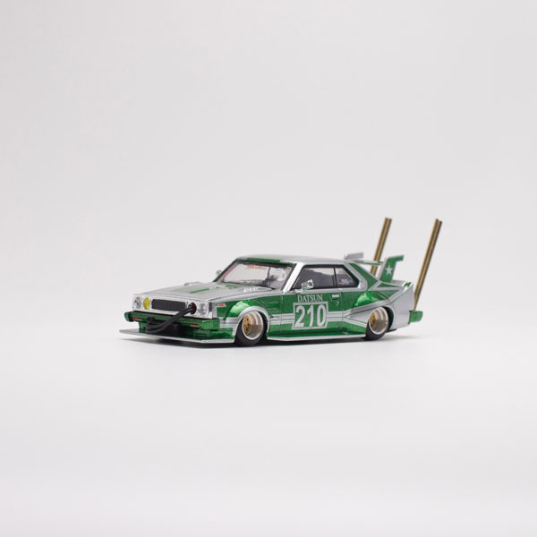 1/64 SKYLINE C210 KAIDO RACER (BOSOZOKU STYLE) - SILVER/GREEN[POP 