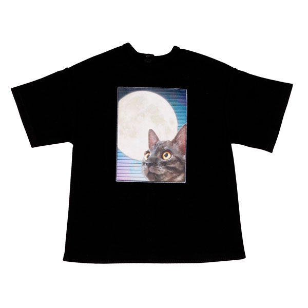 1/3スケール用 AZO2 ビッグシルエットTシャツ～Photo art～ ブラック×黒猫 (ドール用)[アゾン]