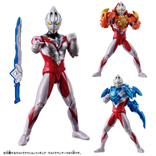 【中古】ウルトラアクションフィギュア ウルトラマンアーク ソリス＆ルーナアーマーセット[バンダイ]