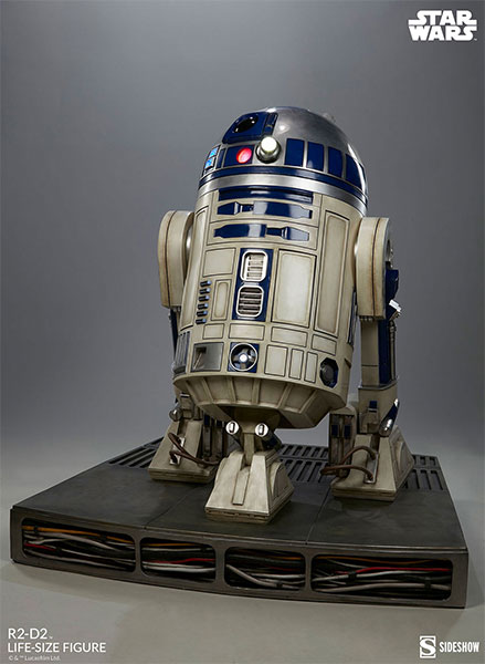 日本割引スターウォーズ　DELUXE　R2-D2　本体の高さ；約４５ｃｍ　ボタン押すと、発光、電子音、ドームがクルクル　英語版取説書　元箱 R2-D2
