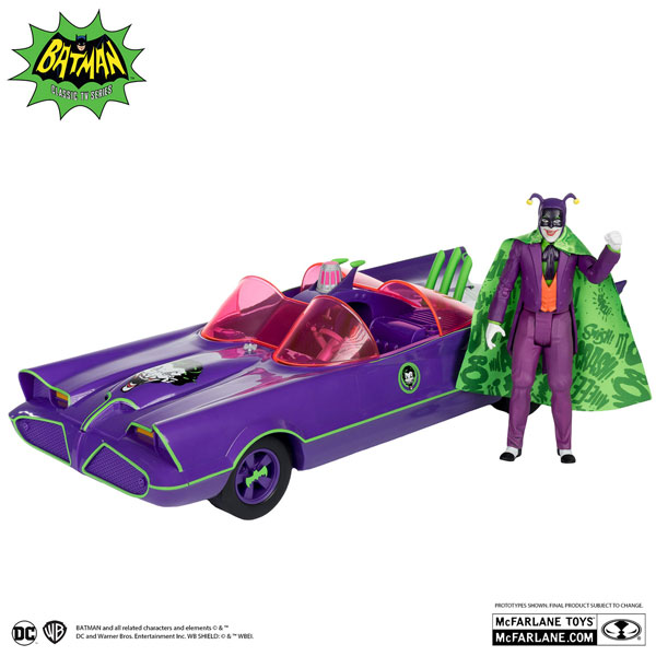 『DCコミックス』DCレトロ ビークル ジョーカー＆バットモービル[TVドラマ『バットマン 1966年TVシリーズ』][マクファーレントイズ]