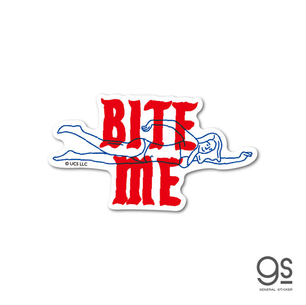 JWS-004 ジョーズ ダイカットミニステッカー BITE ME[ゼネラルステッカー]《在庫切れ》