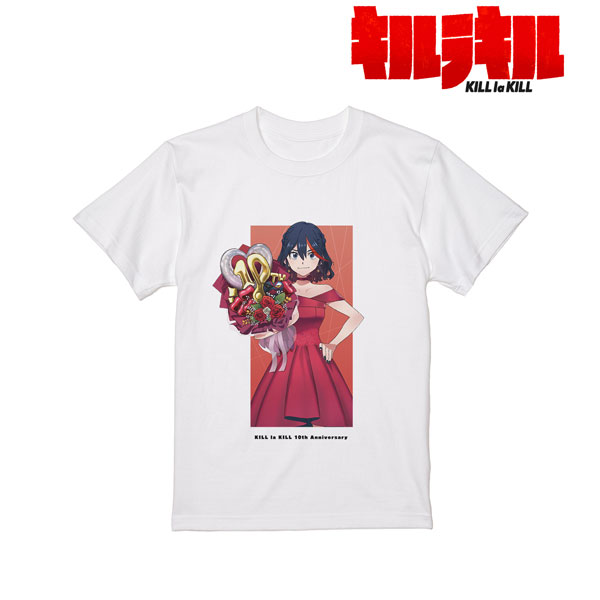 キルラキル 描き下ろし 纏流子 10周年 ドレスアップver. Tシャツ メンズ L[アルマビアンカ]