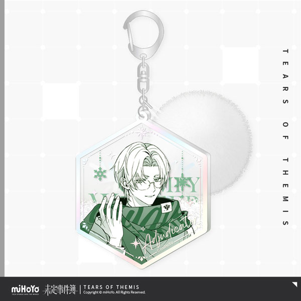 未定事件簿 暖かい冬イメージシリーズ フラッシュパウダー入りアクリルキーホルダー(ポンポン付) 森月黎[miHoYo]