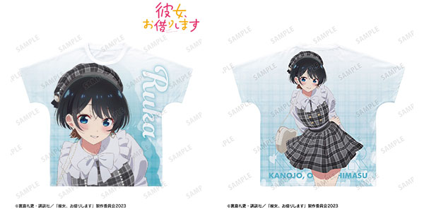彼女、お借りします 描き下ろし 更科瑠夏 ガーリーファッションver. フルグラフィックTシャツ ユニセックス XL[アルマビアンカ]《在庫切れ》
