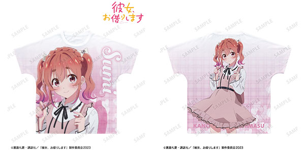 彼女、お借りします 描き下ろし 桜沢墨 ガーリーファッションver. フルグラフィックTシャツ ユニセックス XL[アルマビアンカ]《在庫切れ》
