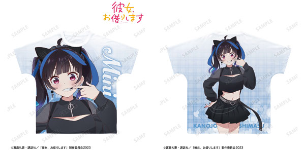 彼女、お借りします 描き下ろし 八重森みに ガーリーファッションver. フルグラフィックTシャツ ユニセックス XS[アルマビアンカ]《在庫切れ》