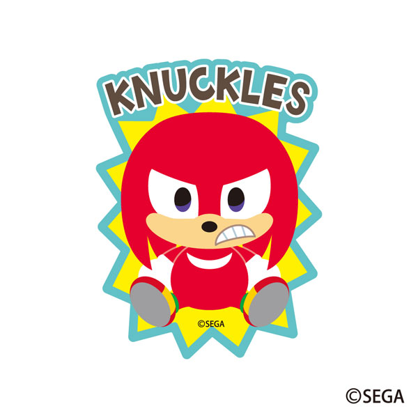 SONIC＆FRIENDS オリジナルステッカー4.ナックルズ[セガトイズ]《発売済・在庫品》
