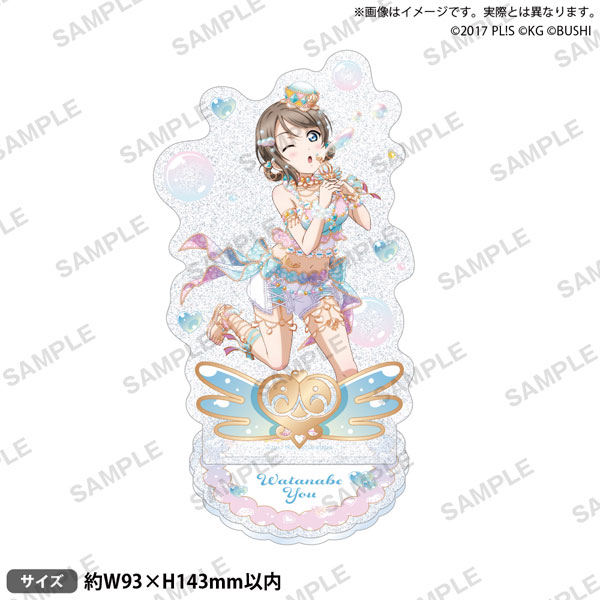ラブライブ！スクールアイドルフェスティバル きらりんアクリルスタンド Aqours シャボン玉ver. 渡辺曜[ブシロードクリエイティブ]《在庫切れ》