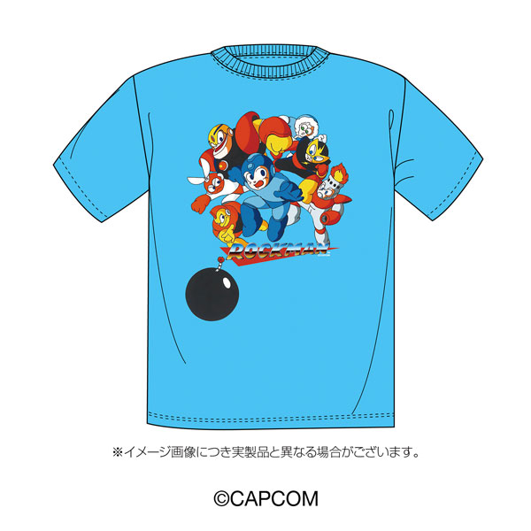 ロックマン Tシャツ(ブルー)L[スパイダーウェブ]