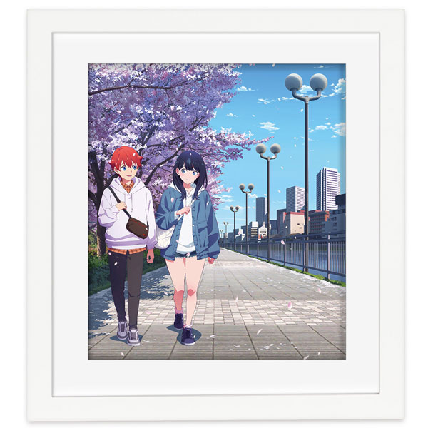 描き下ろし額装高精細アート（響裕太＆宝多六花／桜デート）　グリッドマンユニバース 描き下ろし額装高精細アート（響裕太＆宝多六花／桜デート