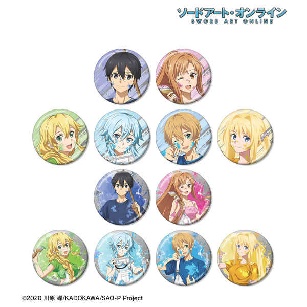 ソードアート・オンライン 描き下ろし ペイントスタイルver. トレーディングメタリック缶バッジ 12個入りBOX[アルマビアンカ]《発売済・在庫品》