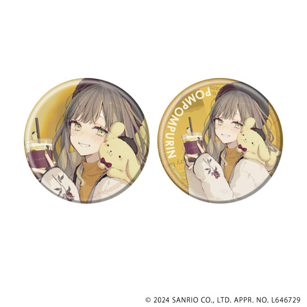 缶バッジ2個セット「赤倉×サンリオキャラクターズ」01/ポムポム