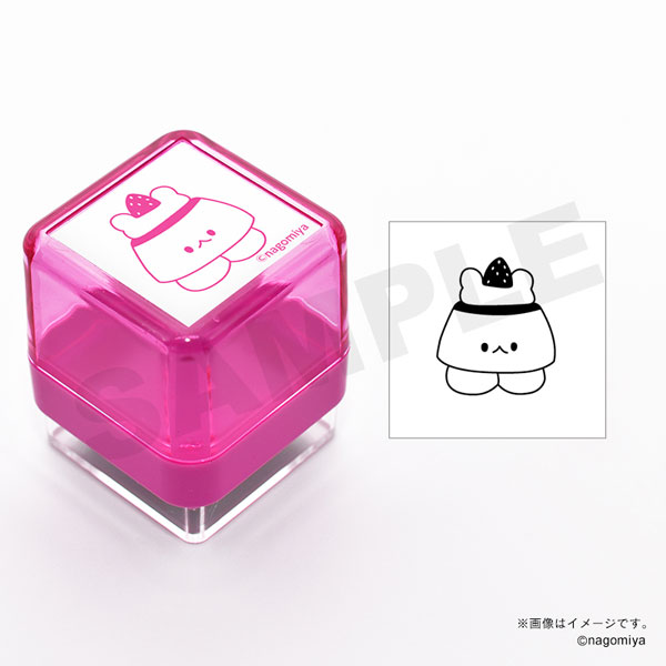 なごみ屋の世界 スタンプ 「クリームみみのプリンちゃん」いちごプリン[TOSYO]