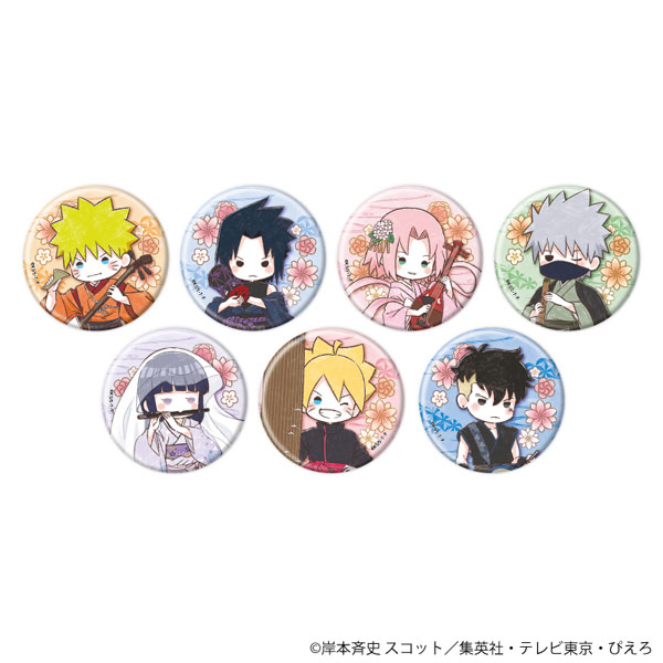 缶バッジ「NARUTO＆BORUTO」15/和楽器ver. グラフアートイラスト 7個入りBOX[A3]