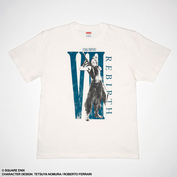 ファイナルファンタジーVII リバース Tシャツ クラウド・ストライフ(ホワイト×グリーン)[スクウェア・エニックス]《発売済・在庫品》