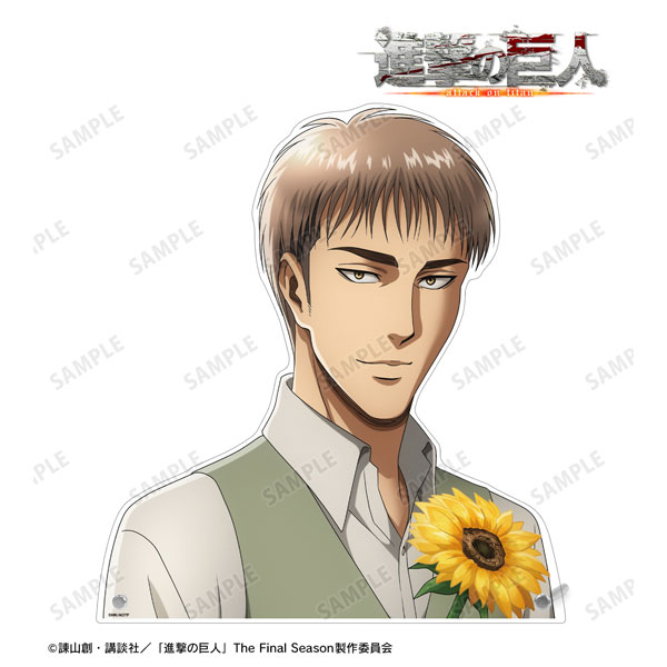 ジャン・キルシュタイン 描き下ろし 特大ダイカットアクリルパネル 進撃の巨人 描き下ろし ジャン Flower Shop ver. 特大ダイカット