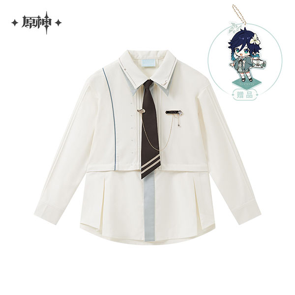 【特典】原神 キャライメージアパレルシリーズ 長袖シャツ ウェンティ ホワイト XXL[miHoYo]《発売済・在庫品》