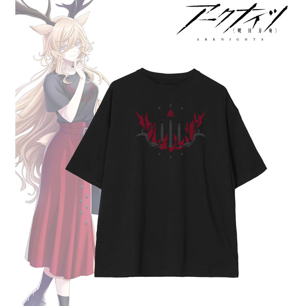 アークナイツ 描き起こし ショッピングver. ヴィヴィアナ 着用BIGシルエットTシャツ ユニセックス L[アルマビアンカ]