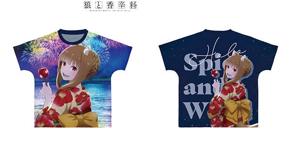 狼と香辛料 MERCHANT MEETS THE WISE WOLF ホロ 「夏祭り」ビジュアル フルグラフィックTシャツ ユニセックス L[アルマビアンカ]