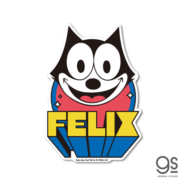 FLX-014 FELIX THE CAT ダイカットステッカー 飛び出し文字