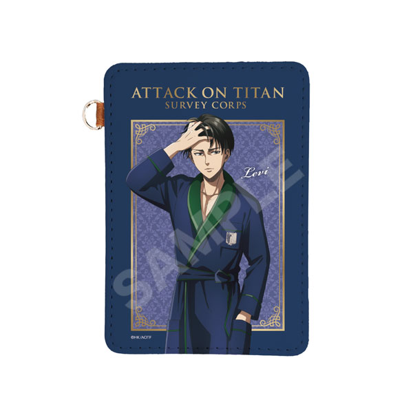 進撃の巨人 ルームウェアver. レザーパスケース 04 リヴァイ(ガウン)（再販）[CS.FRONT]《１２月予約》