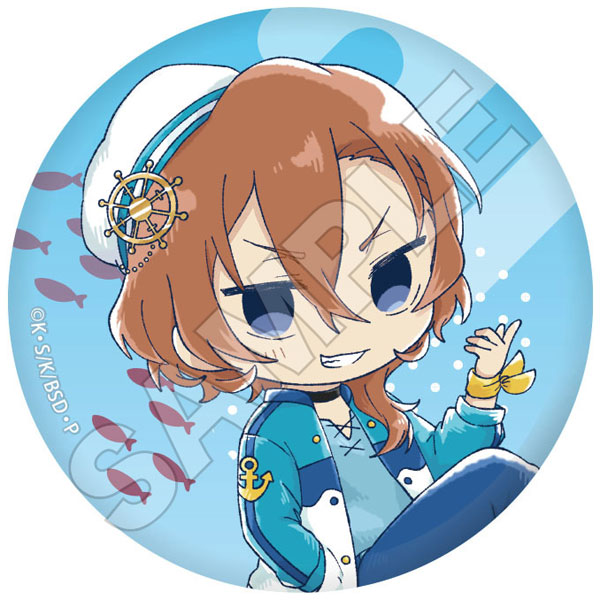 文豪ストレイドッグス　水族館　缶バッジ　中原中也 グッズ-バッチ】文豪ストレイドッグス Sketchu! 水族館 缶バッジ