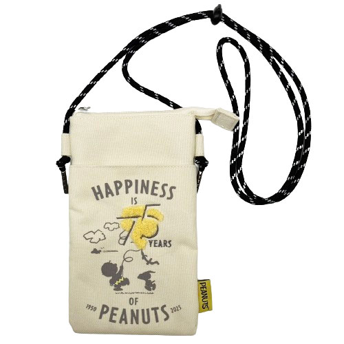 PEANUTS SNOOPY 75th SN 75th ファスナーサコッシュ[ナカジマコーポレーション]