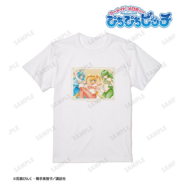 ぴちぴちピッチ 花森ぴんく先生 描き下ろし 集合 羽を纏ったマーメイドver. Tシャツ メンズ M[アルマビアンカ]