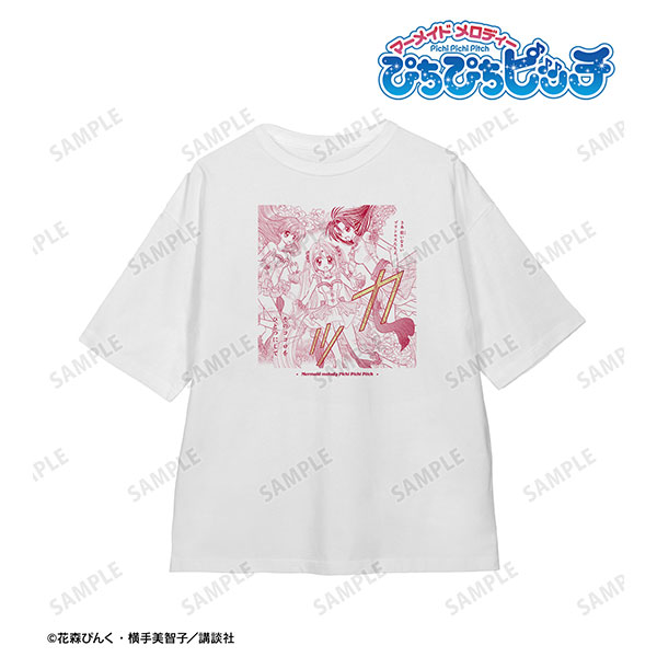 ぴちぴちピッチ 七海るちあ＆宝生波音＆洞院リナ 原作コマ BIGシルエットTシャツ ユニセックス S[アルマビアンカ]