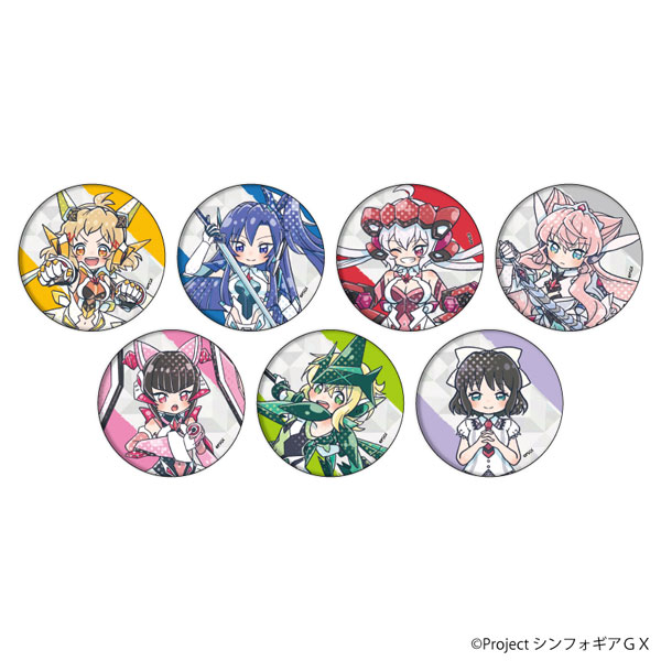 缶バッジ「戦姫絶唱シンフォギアGX」01/A POP Artイラスト 7個入りBOX[A3]