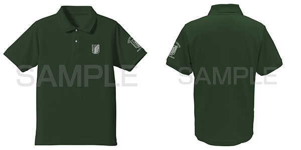 進撃の巨人 調査兵団 刺繍ポロシャツ/BRIGHT GREEN-M（再販）[コスパ]《０４月予約》