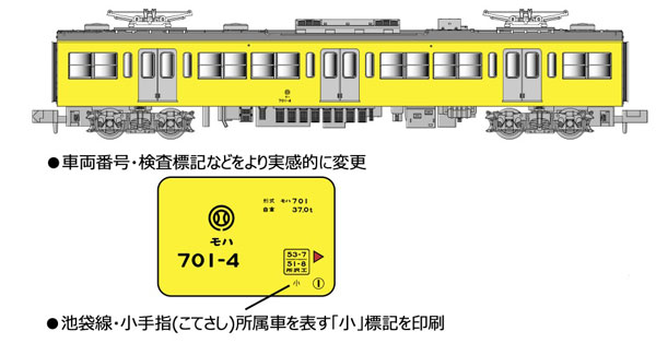 A6630 西武701系(元601系) イエロー 2両セット[マイクロエース]