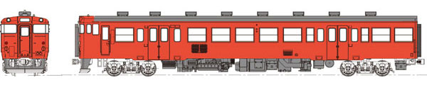 TW-K47-1000DT 国鉄キハ47-1000代首都圏色、動力なし[トラムウェイ]