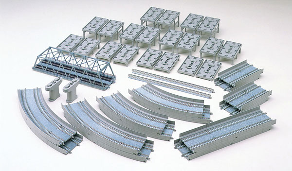 91074 レールセット高架複線立体交差セット(HCパターン)[TOMIX]
