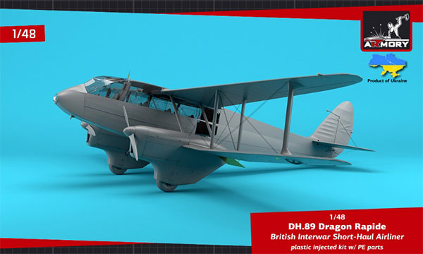 1/48 デ・ハビランド DH.89 ドラゴン・ラピード 「戦間期民間航空パート1」 プラモデル[アモリー]《在庫切れ》