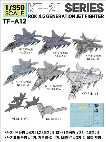 1/350 現用 韓国 KF-21ボラメ ステルス戦闘機シリーズ/KAORI-Xステルス