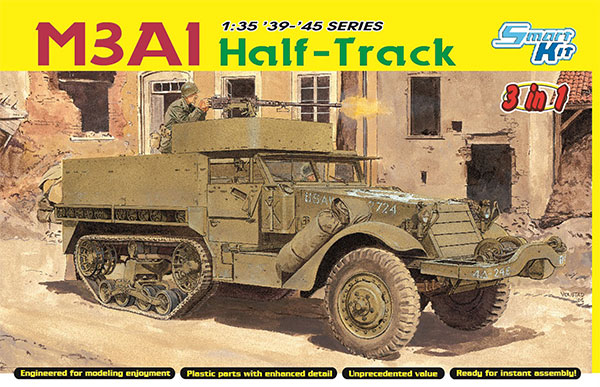 1/35 WW.II アメリカ軍 M3A1 ハーフトラック 3in1 フィギュア/装備品 