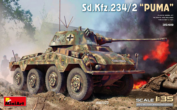 1/35 WW.II ドイツ軍 8輪重装甲車 Sd.Kfz.234/2 プーマ プラモデル[ミニアート]